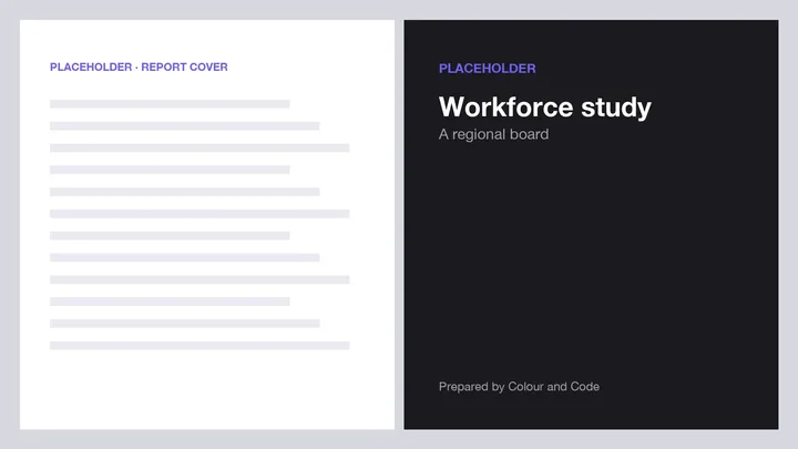 Workforce study (placeholder) report spread