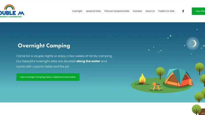 DoubleM Campground website