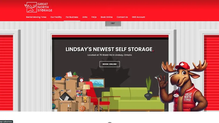 Great North Storage website