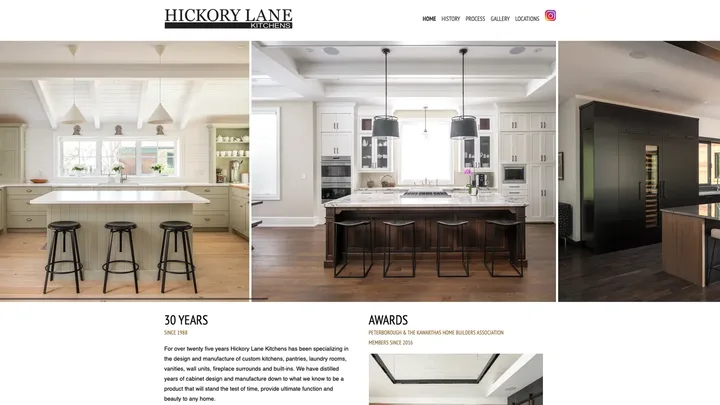 Hickory Lane Kitches website