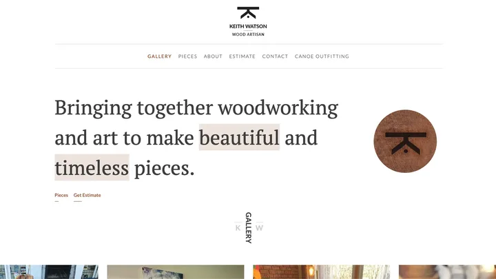 Keith Watson Wood Artisan website