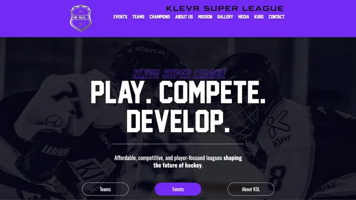 KLEVR Youth Hockey website
