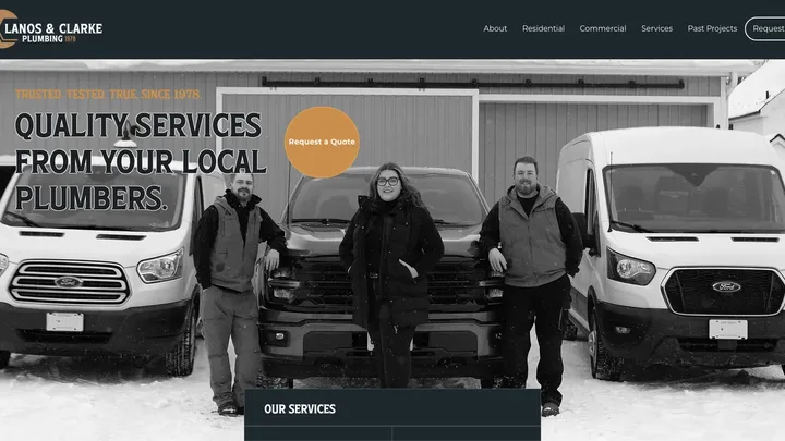 Lanos and Clarke Plumbing website