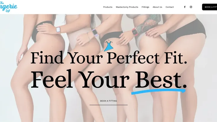 Lingerie Loft website