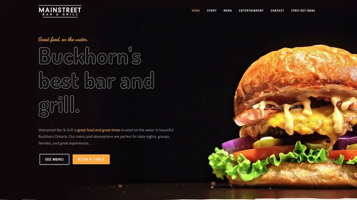 Main Street Bar and Grill website