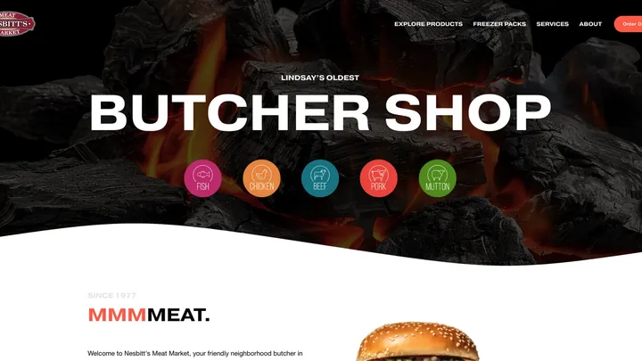 Nesbitts Meat Market website