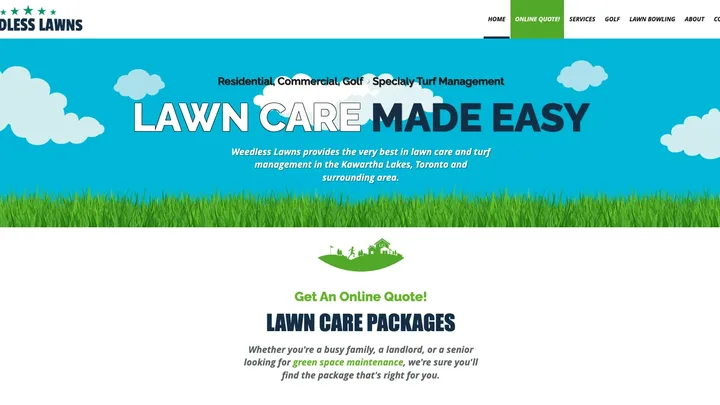 Weedless Lawns website