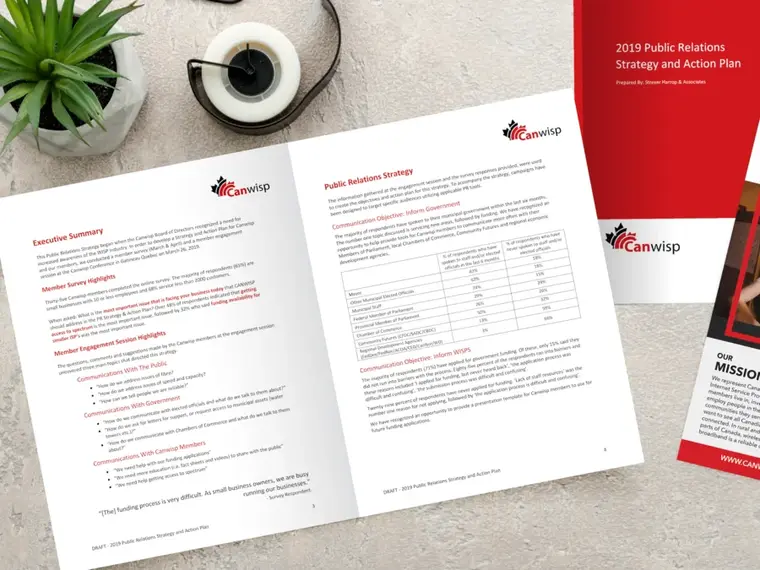 The 2019 public relations strategy and action plan produced for CanWISP.